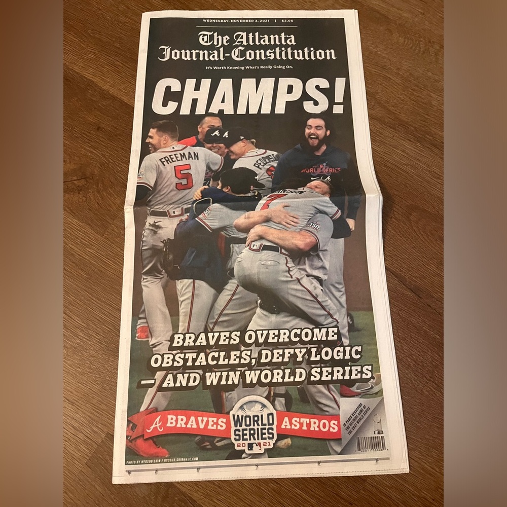 Atlanta Braves World Series Newspaper